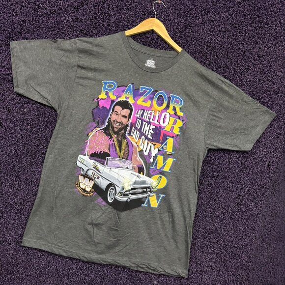 Razor Ramon Say Hello to the Bad Guy WWE Legends T-Shirt L - Picture 3 of 4